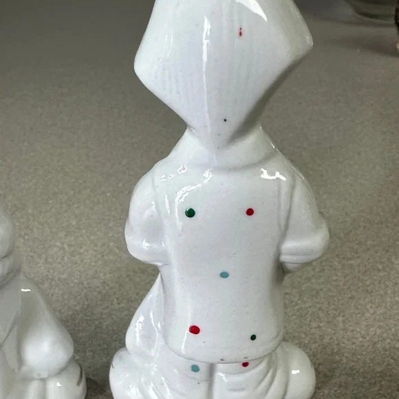 Whimsical White Porcelain Clown Figurines - Picture 14 of 15